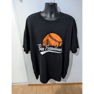 San Francisco Baseball Graphic T-Shirt  Gildan‎ Heavy Cotton Black 3XL Unisex